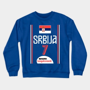 Bogdan Bogdanovic Retro Serbia Euro Basketball Fan Art Crewneck Sweatshirt